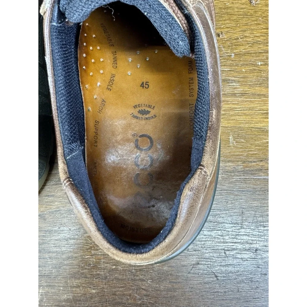 Ecco Track 25 Low Goretex GTX Brown Leather Hiking Shoes Mens‎ Size US 11